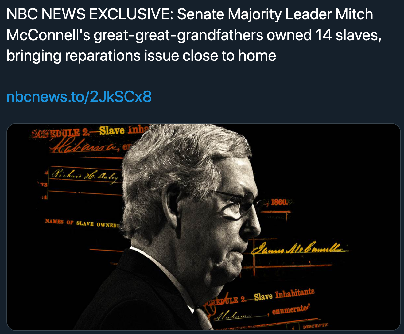 I think my family owned slaves