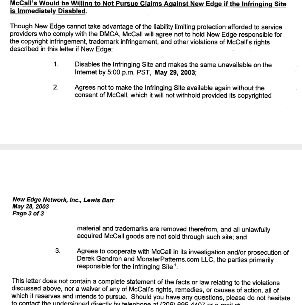 alternative DMCA takedown notice